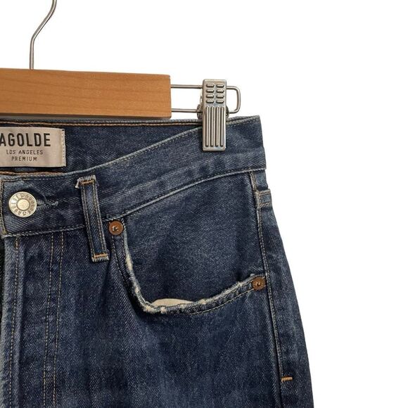 AGOLDE Remy High Rise Straight Wink Button Fly Distressed Jeans Size 25 - Picture 3 of 8